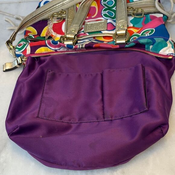 Coach Poppy Pop C Spotlight Multicolor Tote Shoulder Handbag - Picture 14 of 16